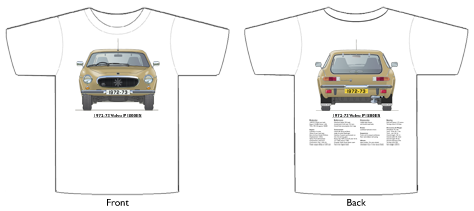 Volvo P1800ES 1972-73 T-shirt Front & Back